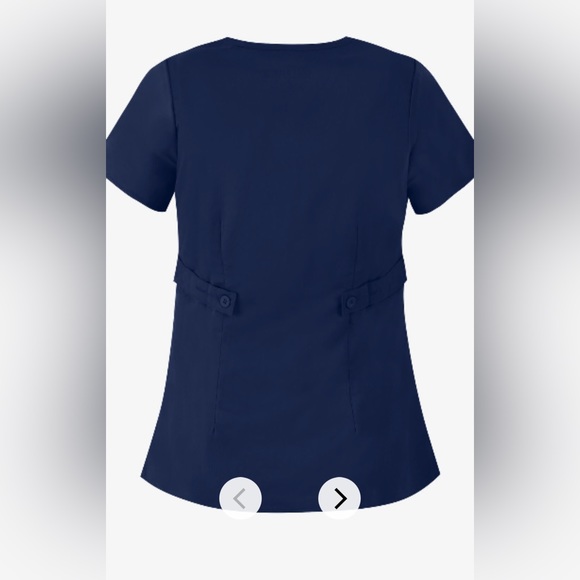 Grey’s Anatomy by Barco Indigo XS Riley Set. Mock wrap V-Neck Scrubs Top & Pants - Picture 3 of 12